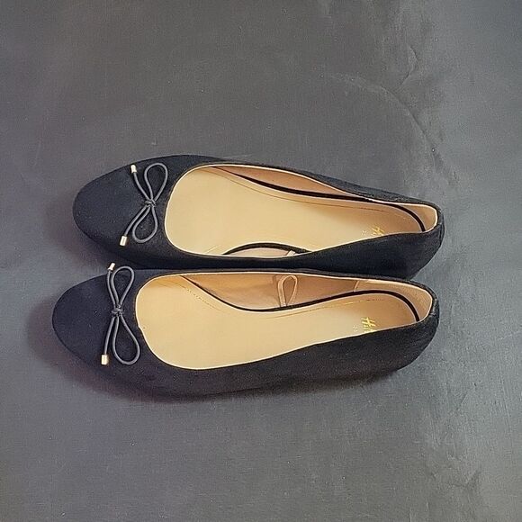 BRAND NEW H&M FAUX-SUEDE BOWKNOT BALLERINA SLIP-ON WOMEN"S FLAT SHOE - Picture 7 of 12